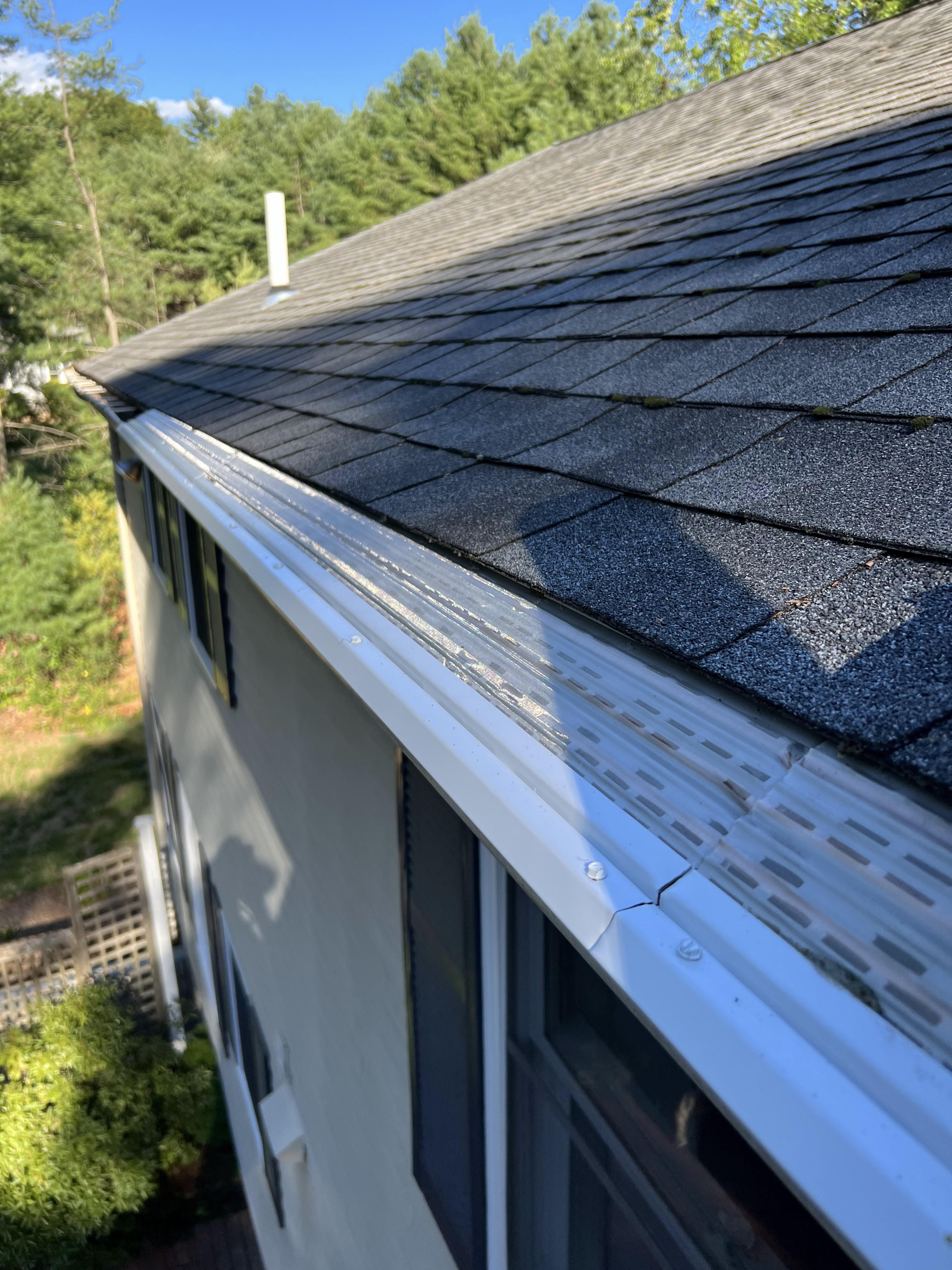 MasterShield micromesh gutter guard installed on a home